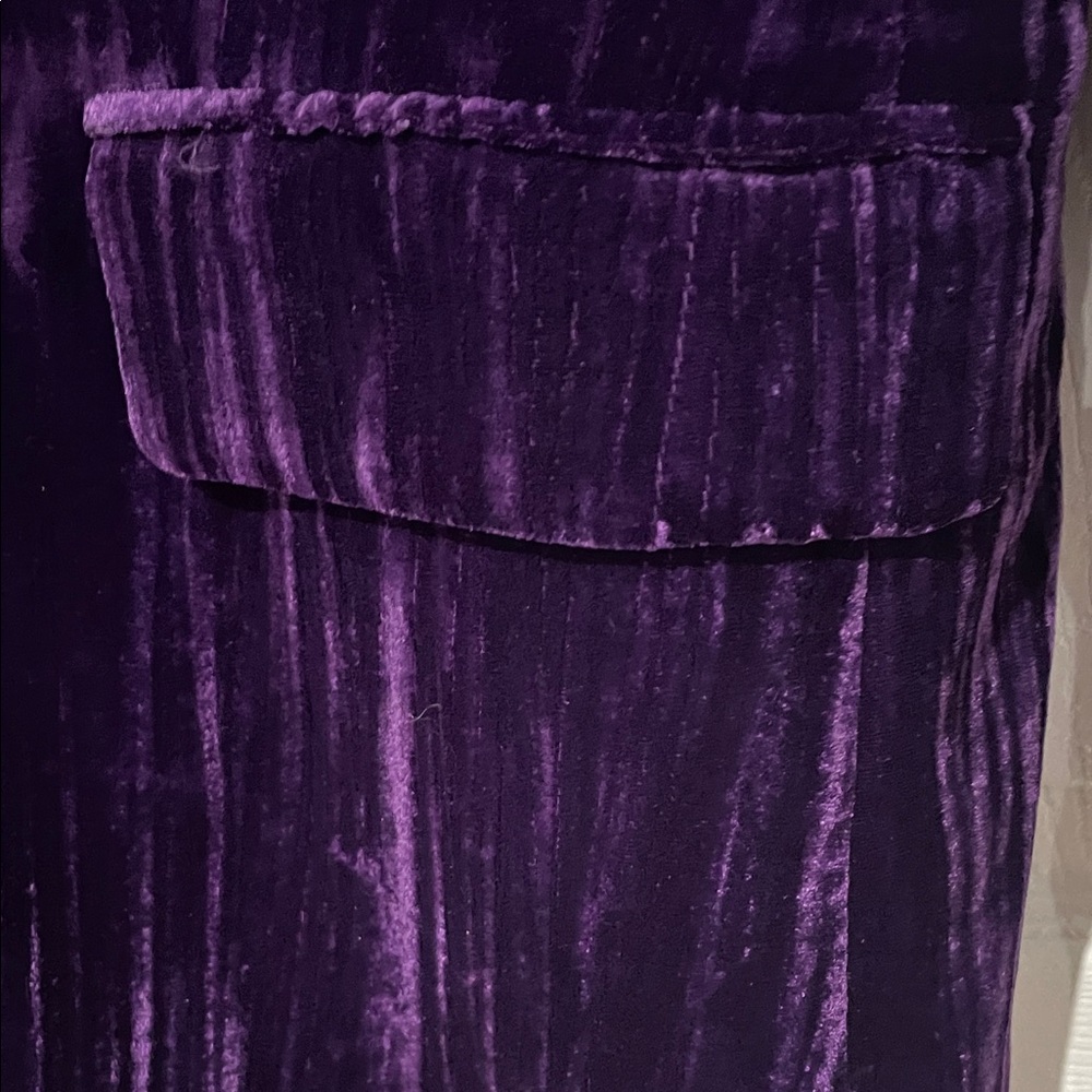 Zara Deep Purple Velvet Blazer - Picture 7 of 7